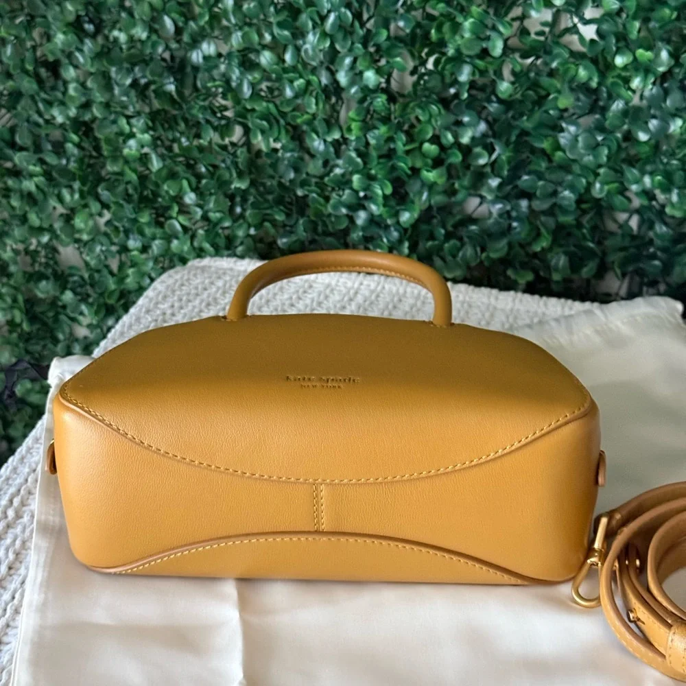 Kate Spade Retail Grace Bag in Curry / Mustard Yellow Leather Handbag Crossbody